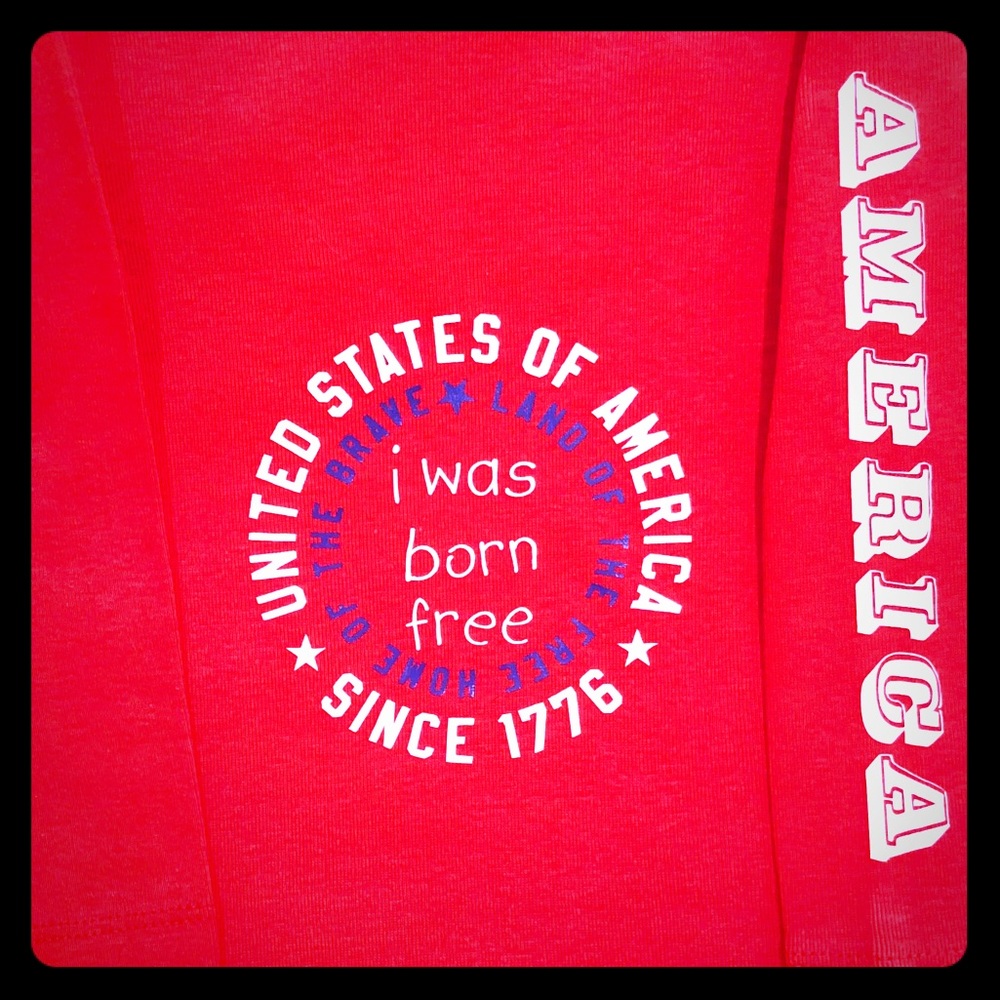 American infant “born free” onesie